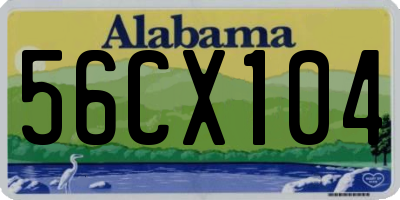 AL license plate 56CX104