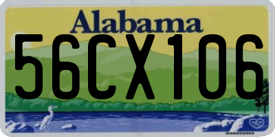 AL license plate 56CX106