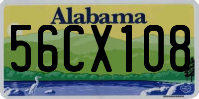 AL license plate 56CX108