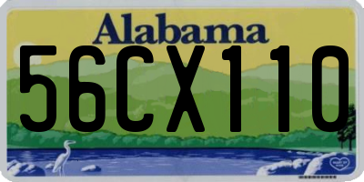 AL license plate 56CX110