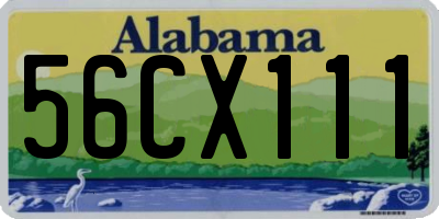 AL license plate 56CX111