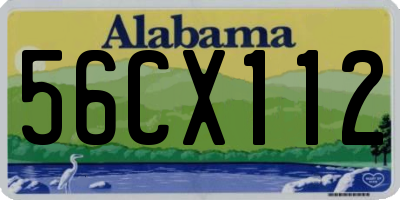 AL license plate 56CX112