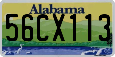 AL license plate 56CX113