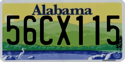 AL license plate 56CX115