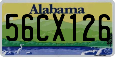 AL license plate 56CX126