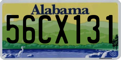 AL license plate 56CX131