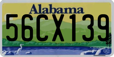 AL license plate 56CX139