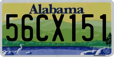AL license plate 56CX151