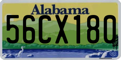 AL license plate 56CX180