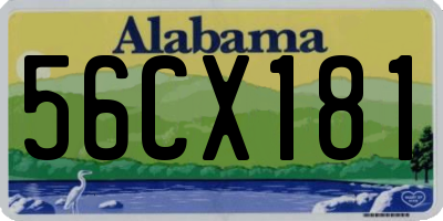 AL license plate 56CX181