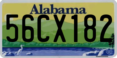 AL license plate 56CX182