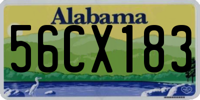 AL license plate 56CX183