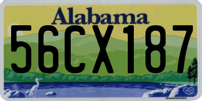 AL license plate 56CX187
