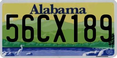 AL license plate 56CX189