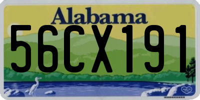 AL license plate 56CX191