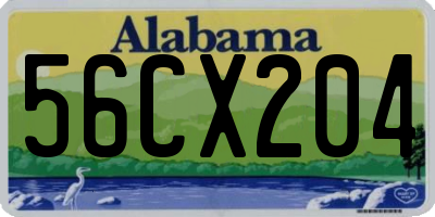 AL license plate 56CX204