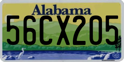 AL license plate 56CX205
