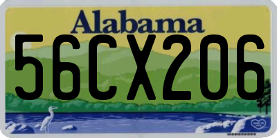 AL license plate 56CX206