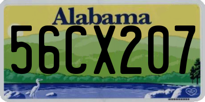 AL license plate 56CX207