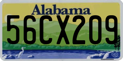 AL license plate 56CX209