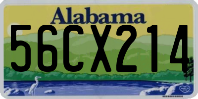 AL license plate 56CX214