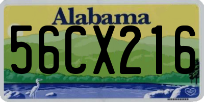 AL license plate 56CX216