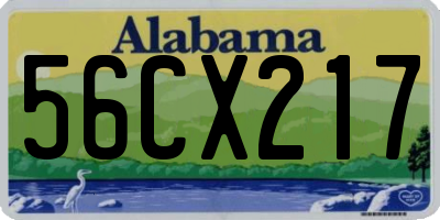 AL license plate 56CX217