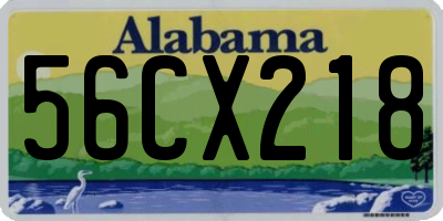AL license plate 56CX218