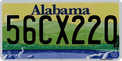 AL license plate 56CX220