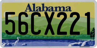 AL license plate 56CX221