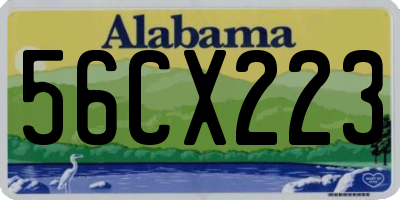 AL license plate 56CX223