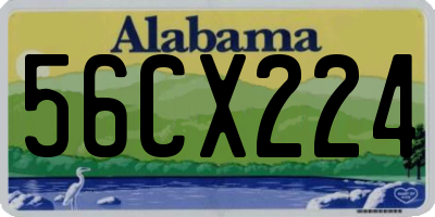 AL license plate 56CX224