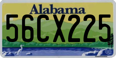 AL license plate 56CX225