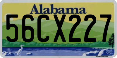 AL license plate 56CX227