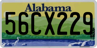 AL license plate 56CX229