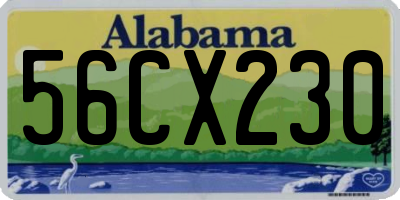 AL license plate 56CX230