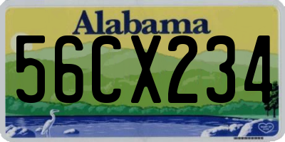 AL license plate 56CX234