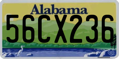 AL license plate 56CX236