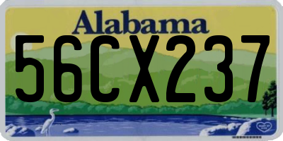 AL license plate 56CX237