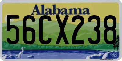 AL license plate 56CX238