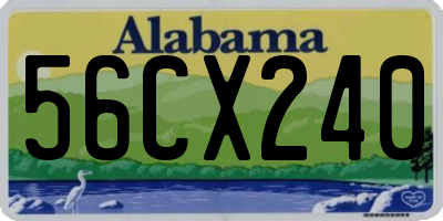 AL license plate 56CX240