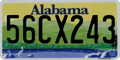 AL license plate 56CX243