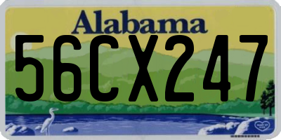 AL license plate 56CX247
