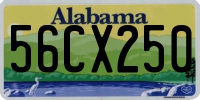 AL license plate 56CX250