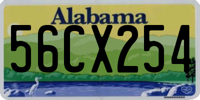 AL license plate 56CX254