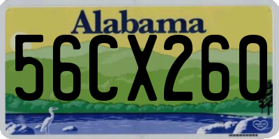 AL license plate 56CX260
