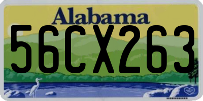 AL license plate 56CX263