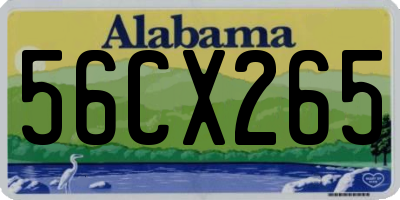 AL license plate 56CX265