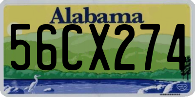 AL license plate 56CX274