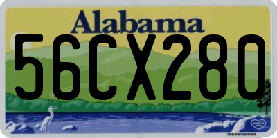 AL license plate 56CX280
